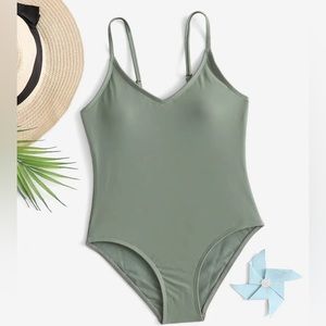 green swim suit kids